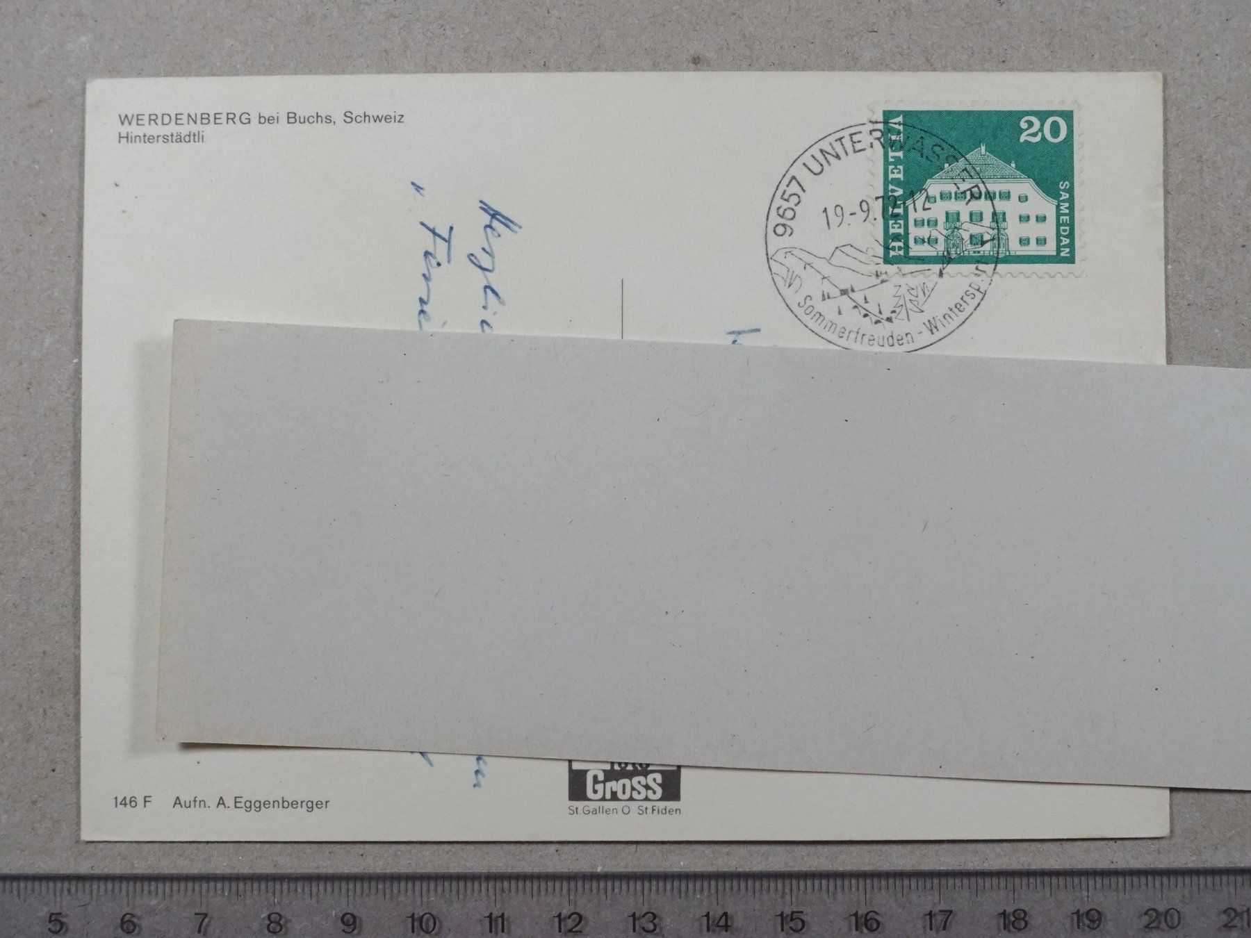 Cartes postales: Werdenberg bei Buchs, 1972 – D'occasion à Lenzburg par fh1 1
