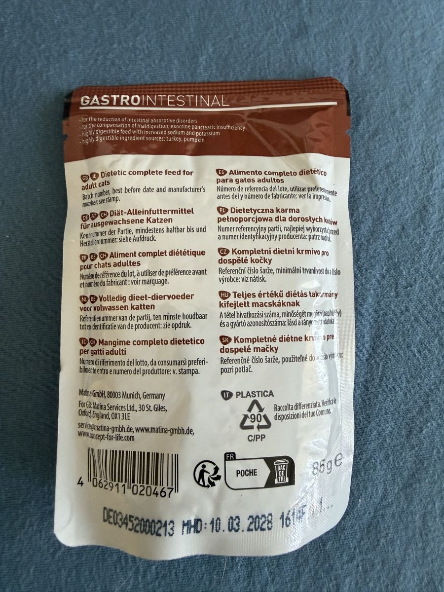 Futter: Nassfutter Katze Concept for life Gastro intestinal – Neu und originalverpackt aus Aarau von Tam6 1