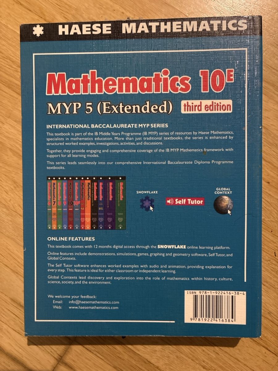 Bücher: Mathematics 10E - MYP 5 (Extended) Third Edition Book – Neu (gemäss Beschreibung) aus Nyon von Iamher 1