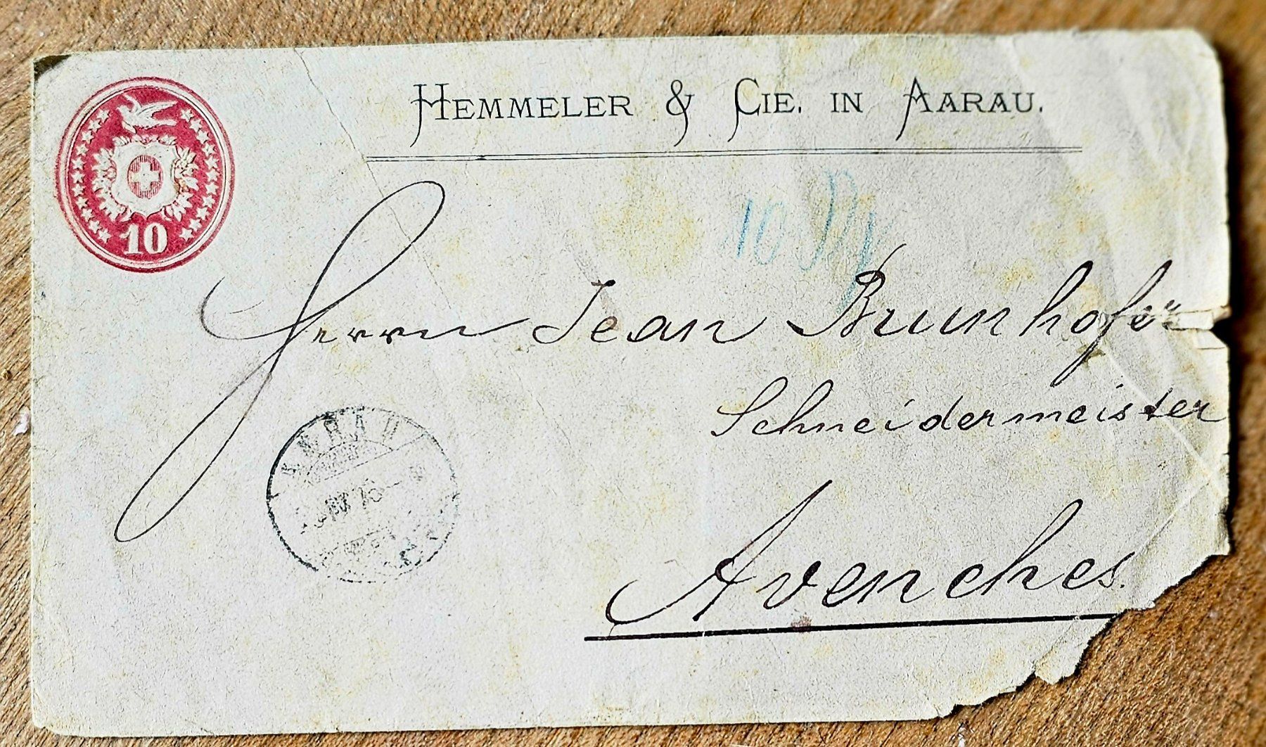 Tutti i francobolli: Tübli Brief Aarau, 1876 – Usato da Les Valettes venduto da Nuba1