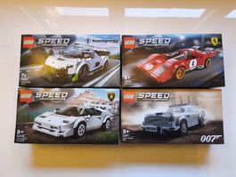 4 LEGO Speed Champions 76900, 76906, 76908, 76911