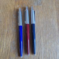 Parker Kugelschreiber Set 3 Stück  blau rot schwarz Top..