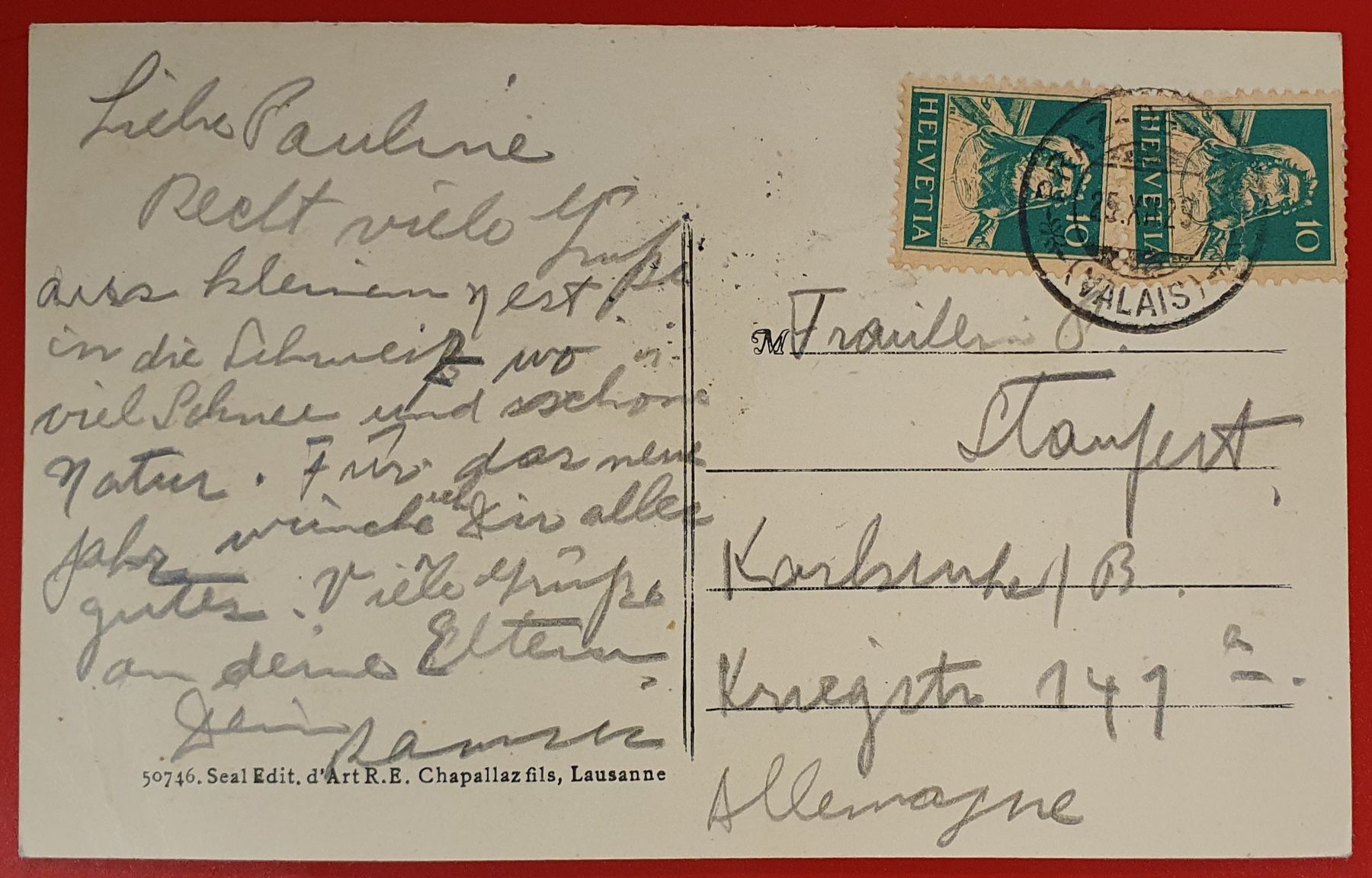 Ansichtskarten: Praz de Fort 1919 - Vue Générale – Gebraucht aus Kreuzlingen von Rschweiz1 1