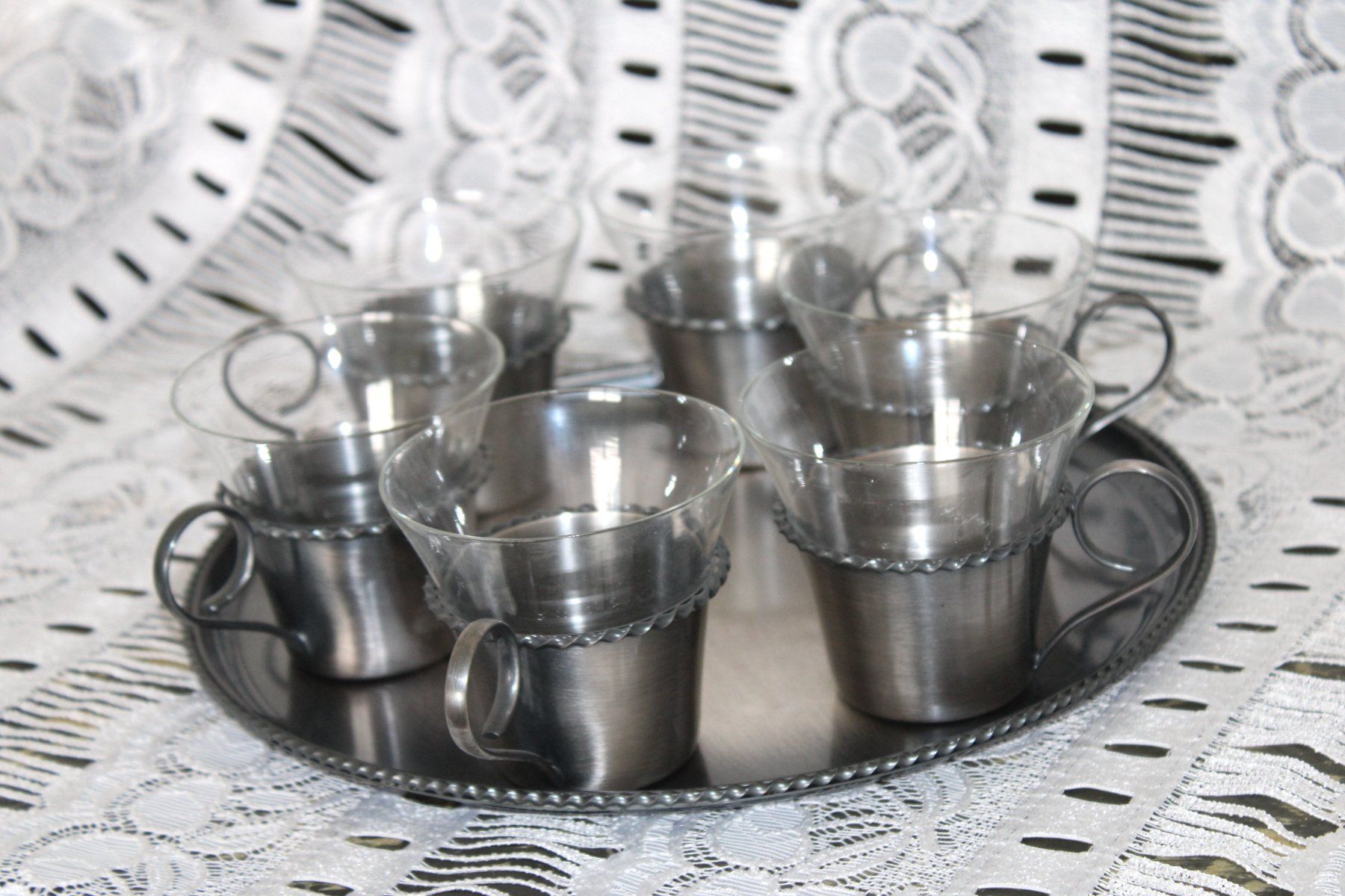 Set di piatti: 13-teilige Teeservice, ev. Zinn – Usato da Locarno venduto da fripui 1