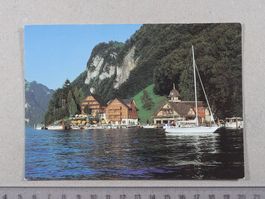 Ennetbürgen, Gasthaus Obermatt, Schiff, Boot, 1990