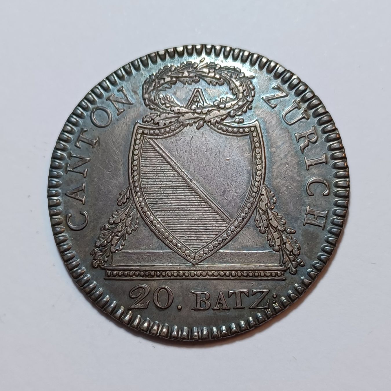Tutti le monete: 20 Batzen 1813 Zürich – Usato da Pfäffikon ZH venduto da Schweizer_Muenzen