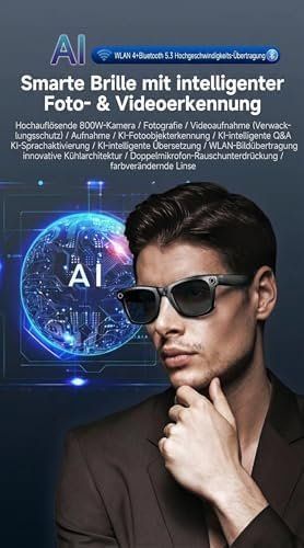 Occhiali & Lenti: Glasses KI Bluetooth ChatGPT-Sprachassis UV-Schutz WLAN – Nuovo e nell'imballaggio originale da Hundwil venduto da tec_mm27 2