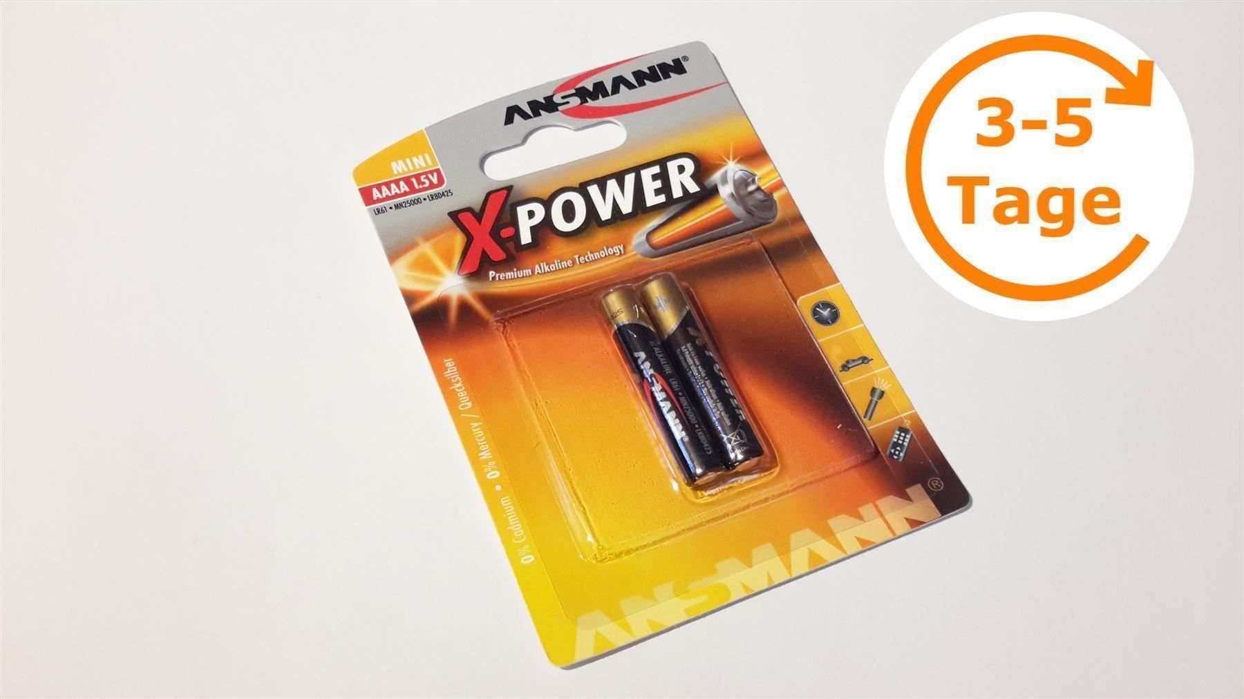 Caricatori & Batterie: Batterie Alkaline AAAA 2x, ANSMANN, 1.5V – Nuovo e nell'imballaggio originale da St. Gallen venduto da cointec