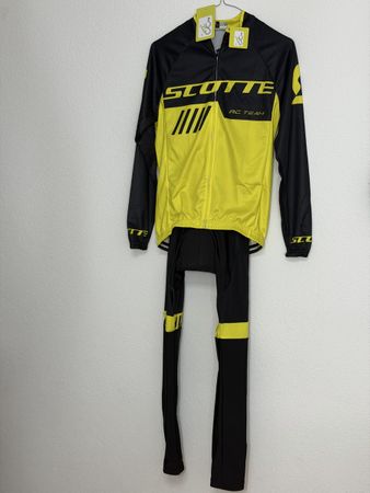 Radtrikot & bib shorts Set - gelb schwarz  - Grösse S neu