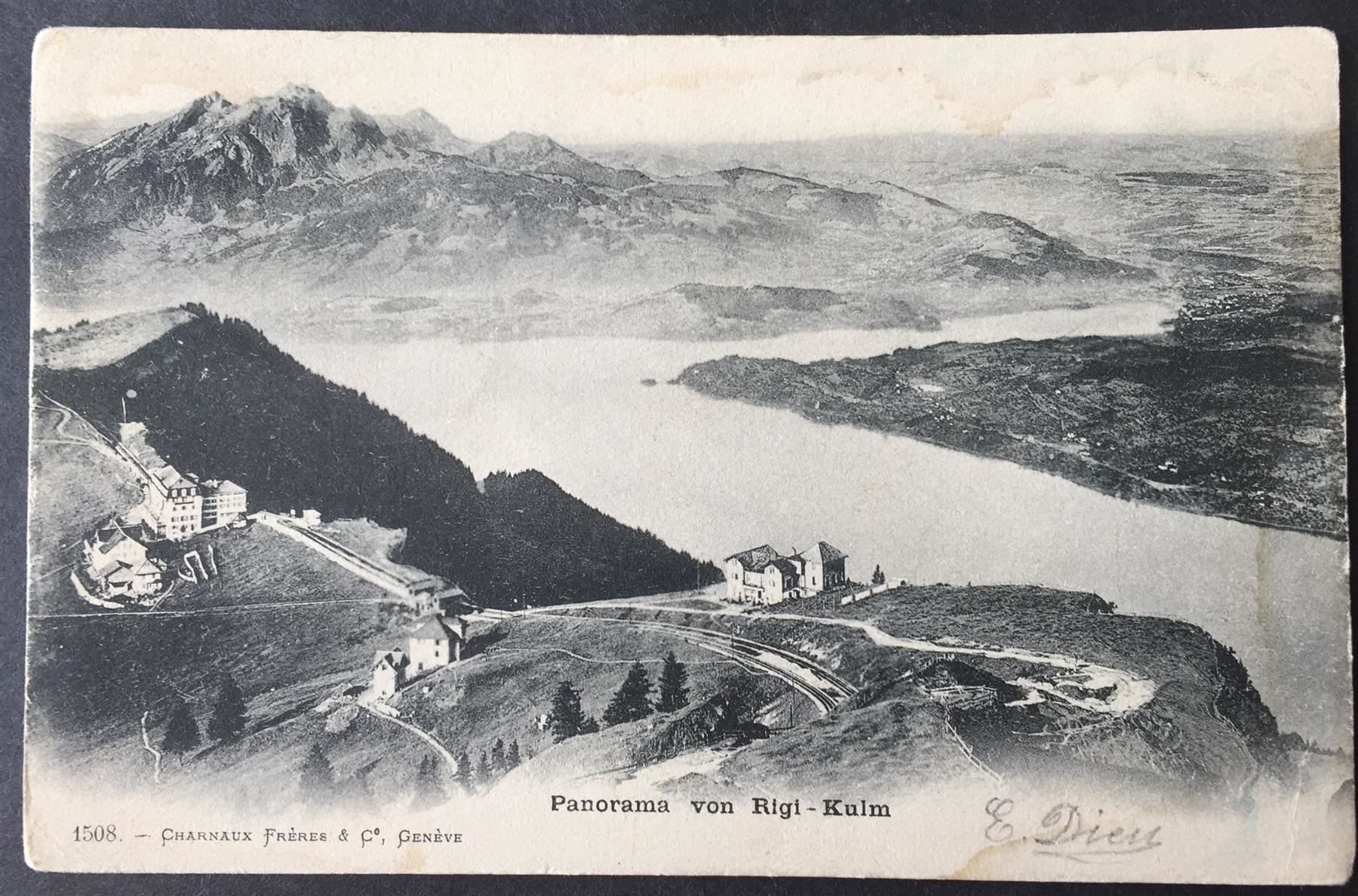 Ansichtskarten: RIGI-KULM Panorama vom Rigi-Kulm – Gebraucht aus Jona von philajona