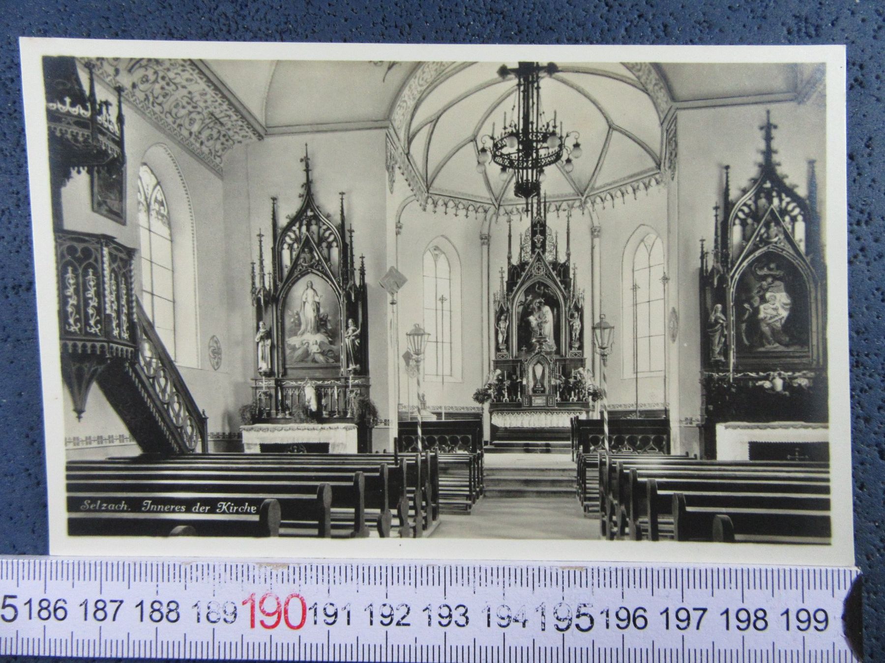 Ansichtskarten: SELZACH SO AK KIRCHE INNEN – Gebraucht aus Ettingen von Hausi4711