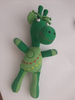 lustiger grüner Stoff-DRACHEN, Grösse 30 cm