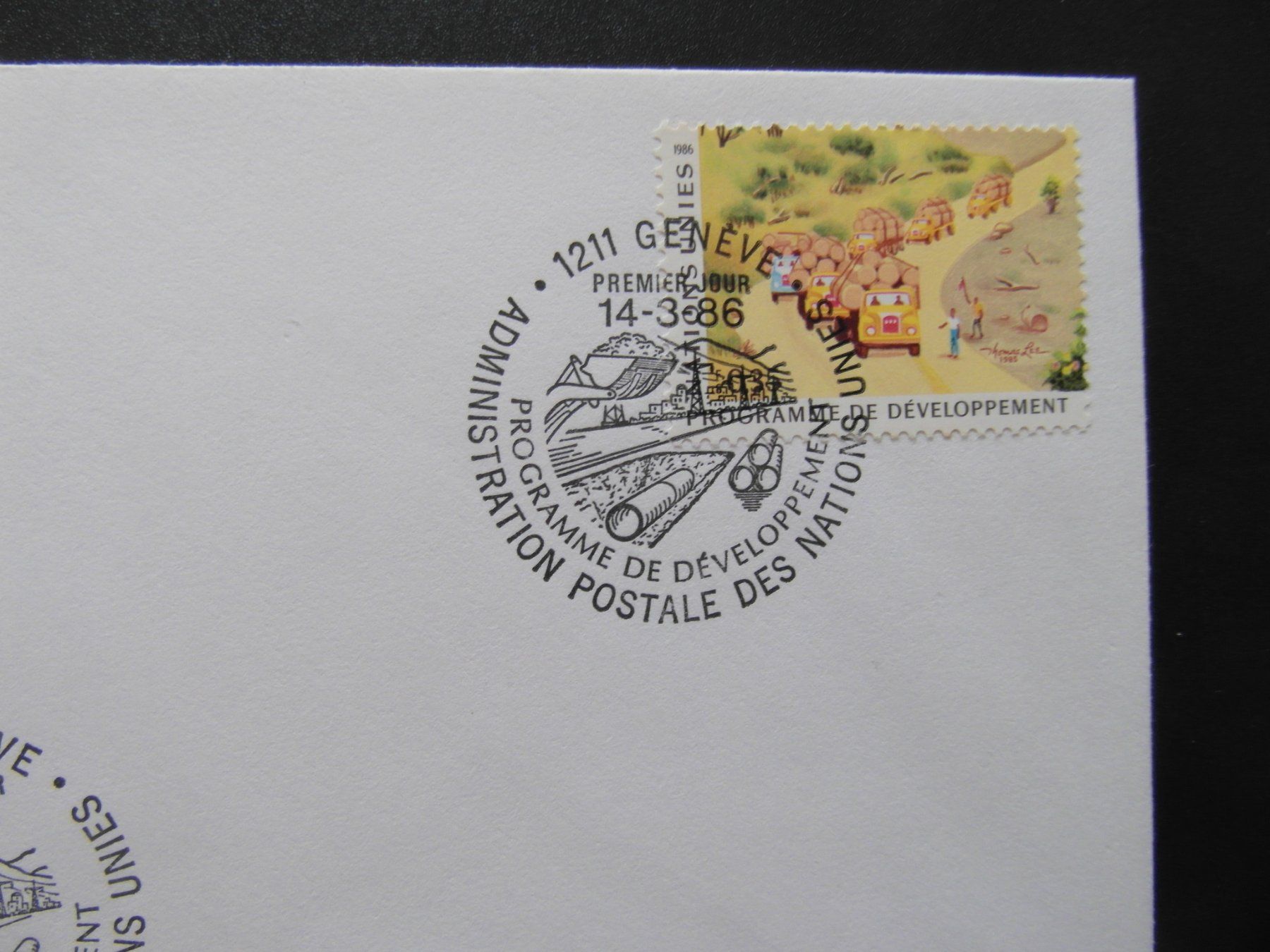 Tutti i francobolli: 2 FDC 14.3.1986 UN 4er Block Serie Ordinaire + Development – Nuovo (secondo la descrizione) da Niederrohrdorf venduto da park5 1