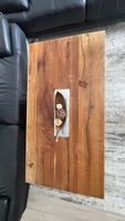 Couchtisch Holz Metall rechteckig L140 B70 H40 cm guter Zust