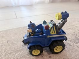 Paw Patrol Chase Fahrzeug mit Figur guter Zustand