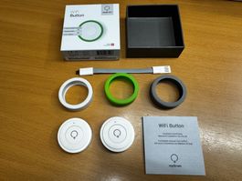 2 Stück myStrom WiFi Button, mit 3 Farbringen und Ladekabel