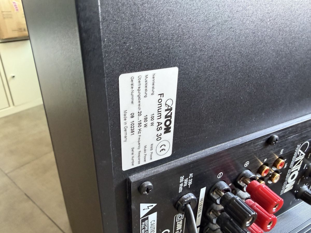 Canton Haut-parleurs: Canton Fonum AS 30 Subwoofer  – D'occasion à Zürich par mic_pwc6 2