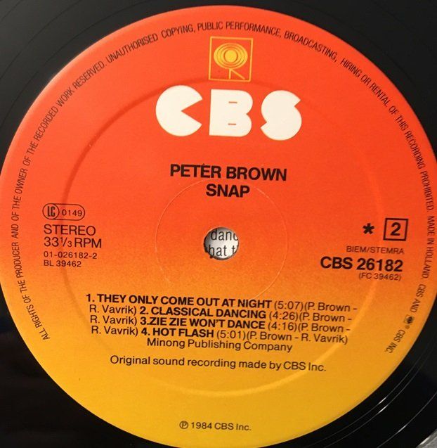 Dischi in vinile: Peter Brown - Snap (LP) – Usato da Grüningen venduto da azulvinyl 3