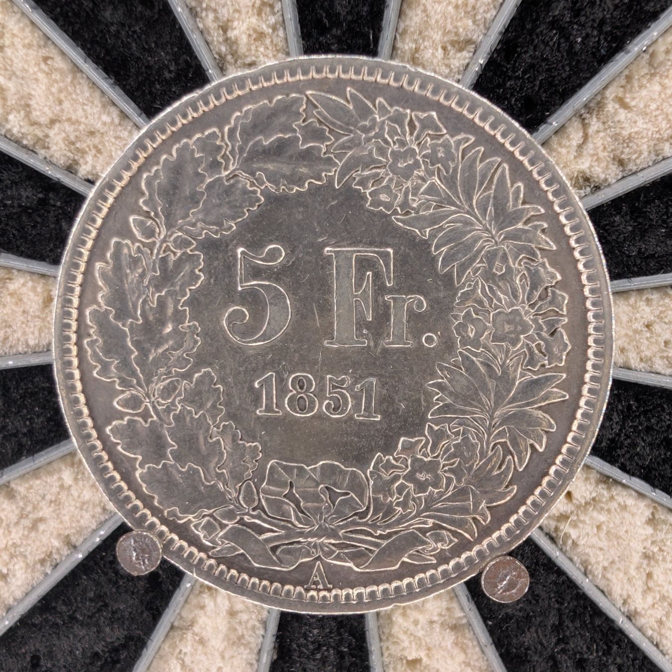 Tutti le monete: 5 Franken 1851 vzgl – Usato da Köniz venduto da SwissCoinCollector