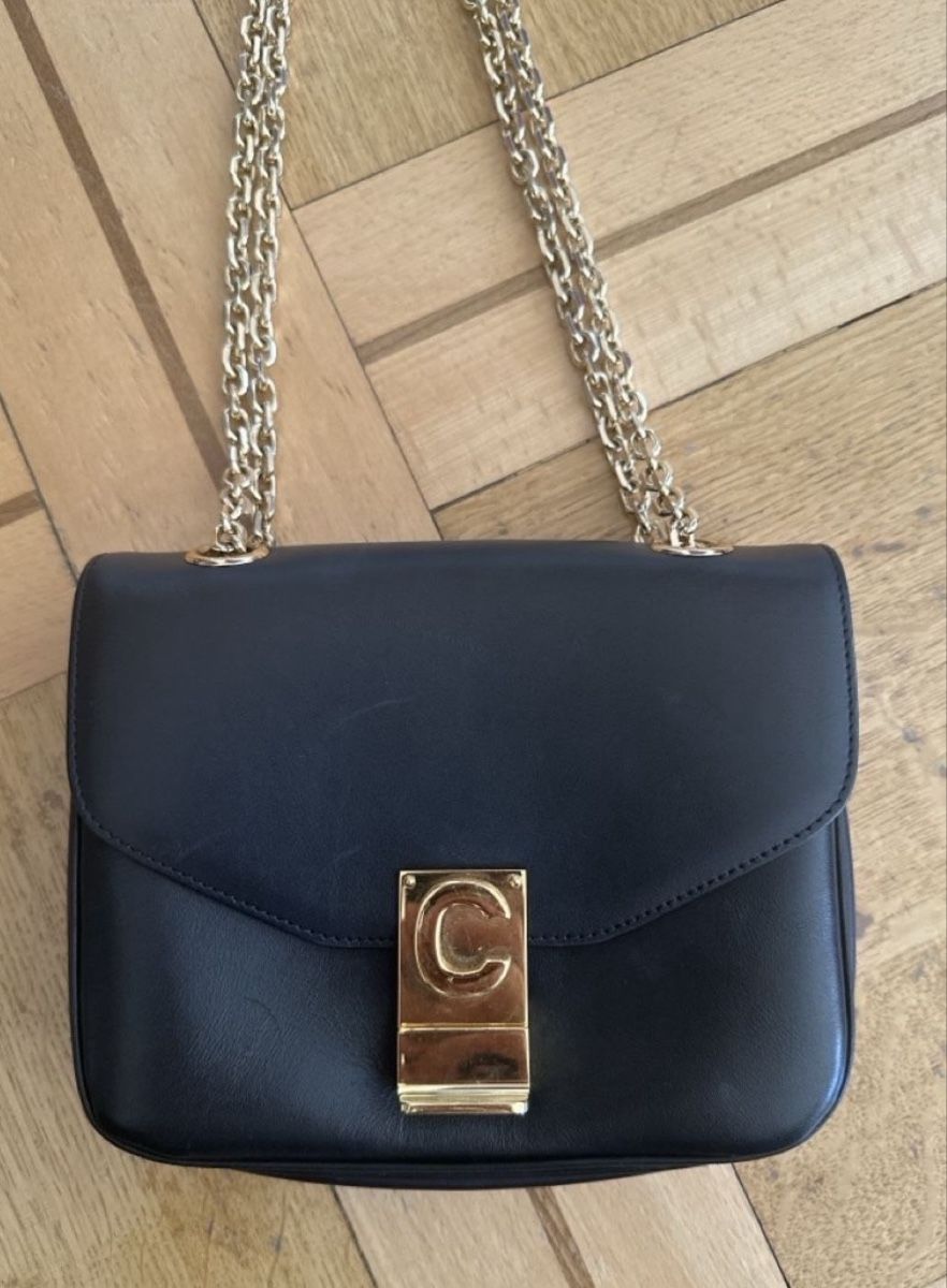 Celine Taschen für Damen: Klassik Céline Tasche, Schwarz mit Goldkette – Gebraucht aus Zug von Se_wb5d 1