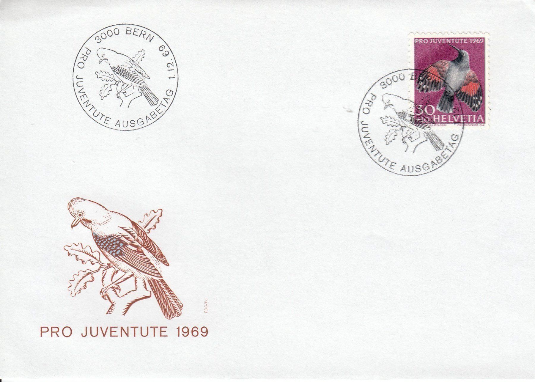 Tutti i francobolli: 1969 J228-30 Pro Juventute 3 FDC – Usato da Spreitenbach venduto da Mustang_1105 2