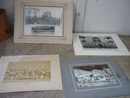 Alte Militärfotos, Brückenpioniere, viele Personenfotos
