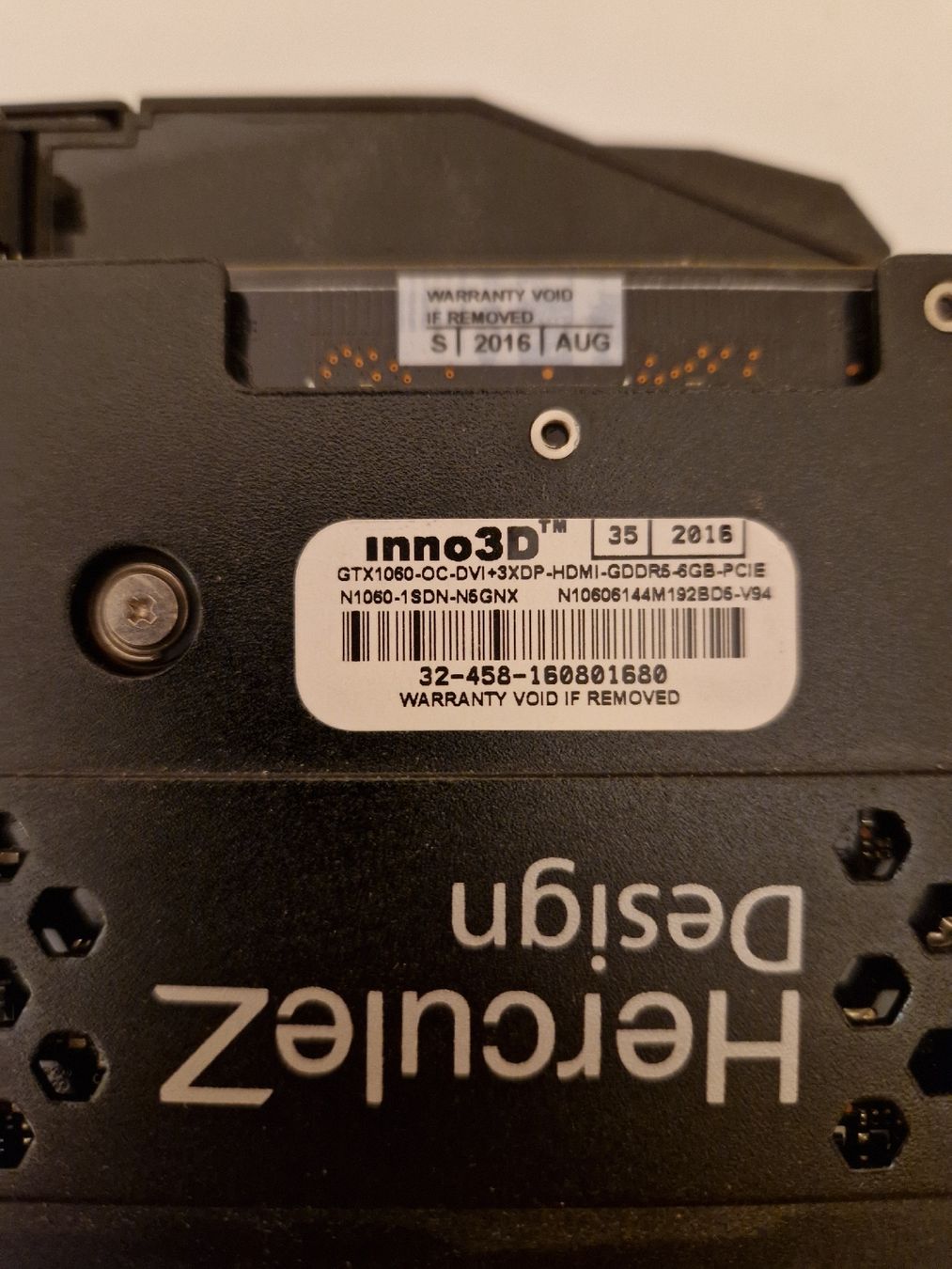 Nvidia Grafikkarten: Nvidia GeForce GTX 1060 6GB – Gebraucht aus Bern von  1