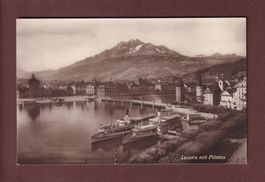 LUZERN - Teilansicht - Schiffe - Pilatus