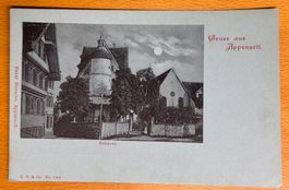 Historische Ansichtskarte Appenzell, Bazar Hersche, Schloss