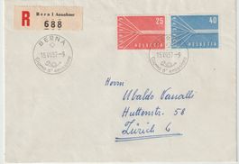 FDC 1957 BERNA Giorno D'Emissione Europa Marken