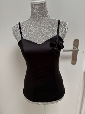Top, Trägertop schwarz, Gr. 36