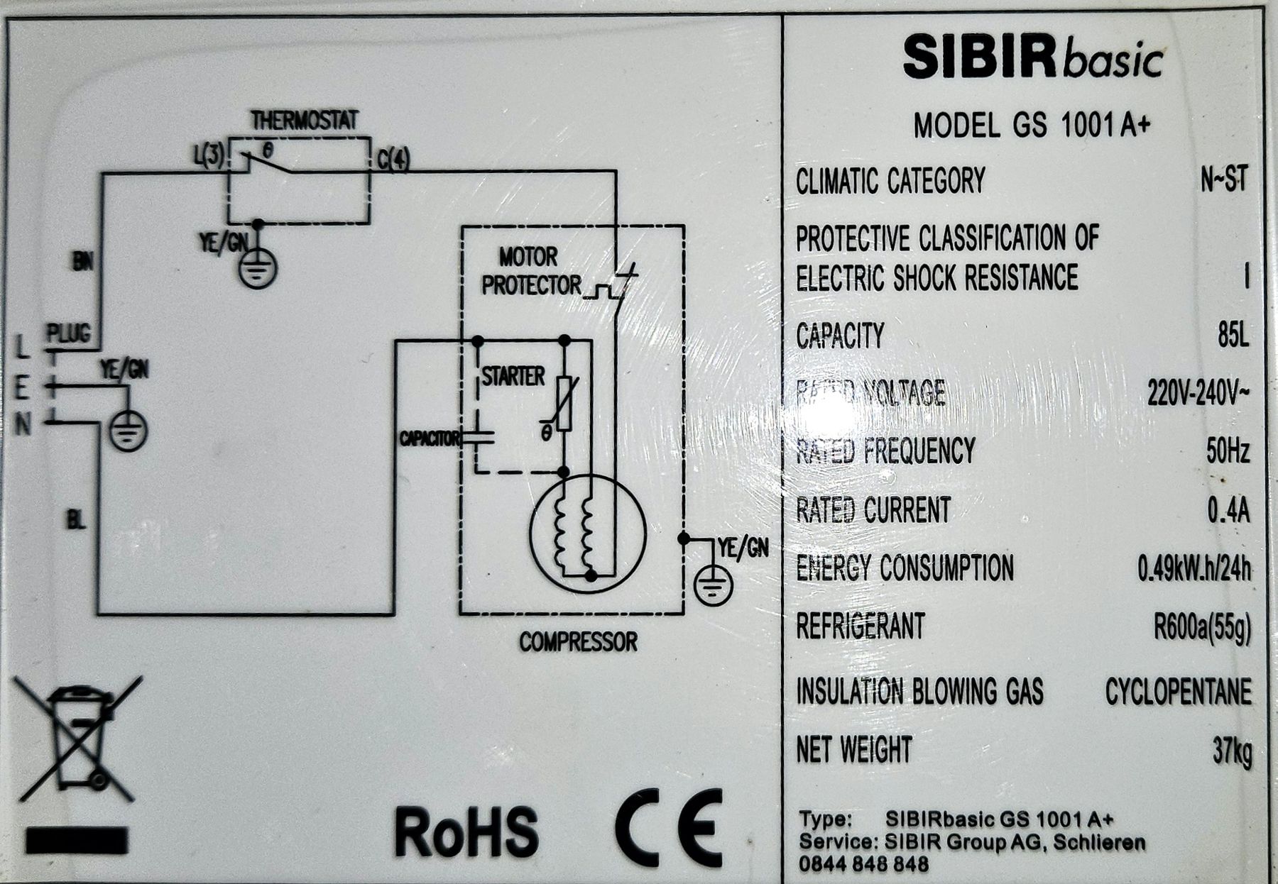 Sibir Congelatori: SIBIR Basic A+ Gefrierschrank Sommer Schnäppchen AB NUR 1.-! – Usato da Hinwil venduto da asa_6w7j 2