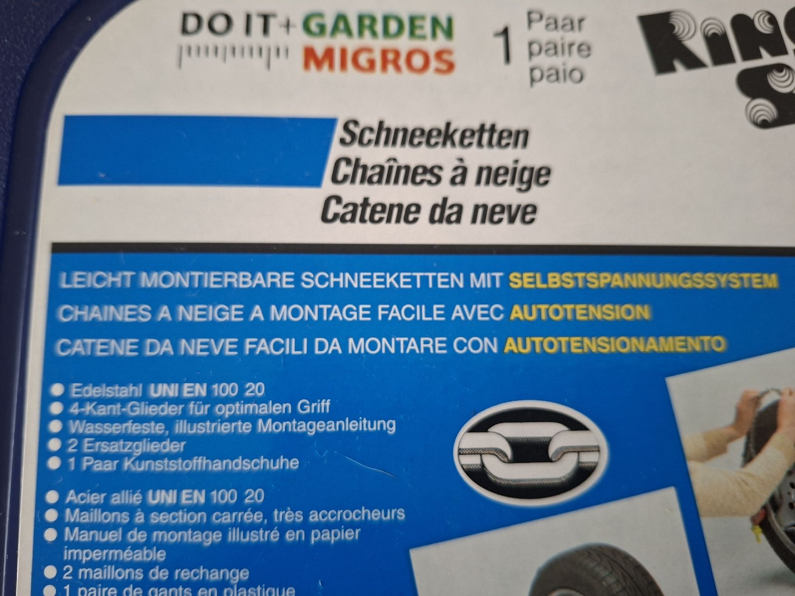 Schneeketten: Schneeketten RING-SPEED 6210.465  – Neu (gemäss Beschreibung) aus Seuzach von Strandkorb_ 1