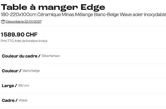 Tables: Table Edge Delife – Neuf avec emballage d'origine à Genève par rom_gcw9 2