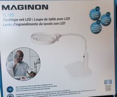 Lupe für Tisch mit Ledbeleuchtung, 2x Linse Fabrikneu in OVP