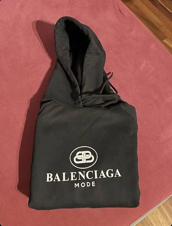 Balenciaga Mode Hoodie, Schwarz, Grösse M,