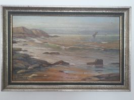 Ölgemälde Atlantikküste ca. 1930