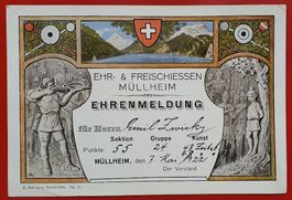 Ehrenmeldung Müllheim 1922