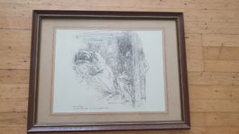 Walter Roshardt – Kunstgrafik gerahmt (Grano-Lithographie)