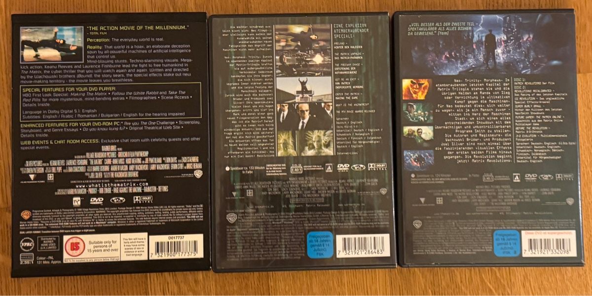 Alle DVDs: DVD: Matrix 1-3 – Gebraucht aus Belp von Smiley90 1