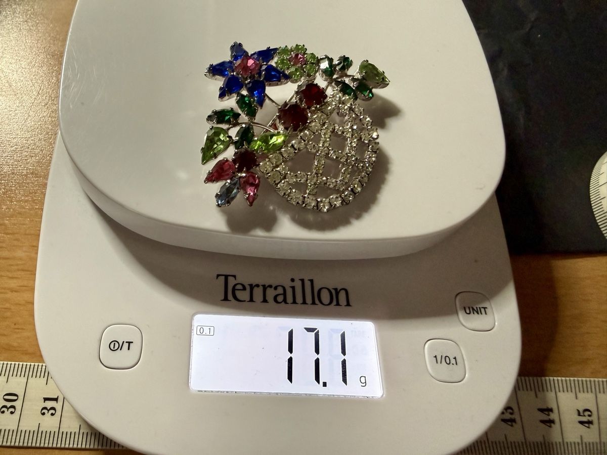 Broschen & Nadeln: Vintage-Brosche mit farbigen Kristallen – Gebraucht aus Lamone von LaCantinaMagica 9