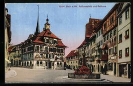 Stein a. Rh., Rathausplatz und Rathaus
