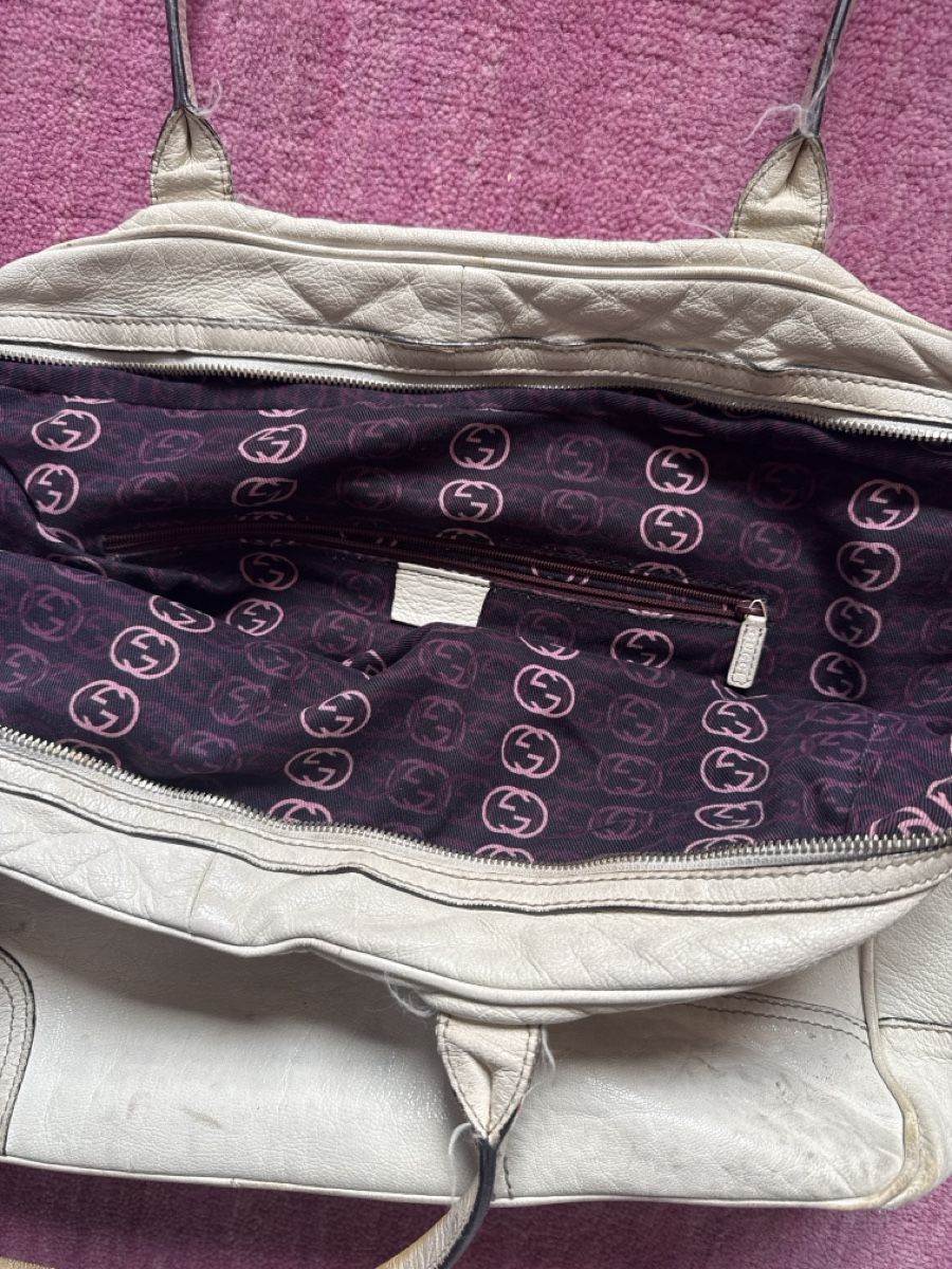 Gucci Borse da donna: Gucci Handbag White Leather Acceptable Condition – Usato da Zürich venduto da ann_h6tp 3