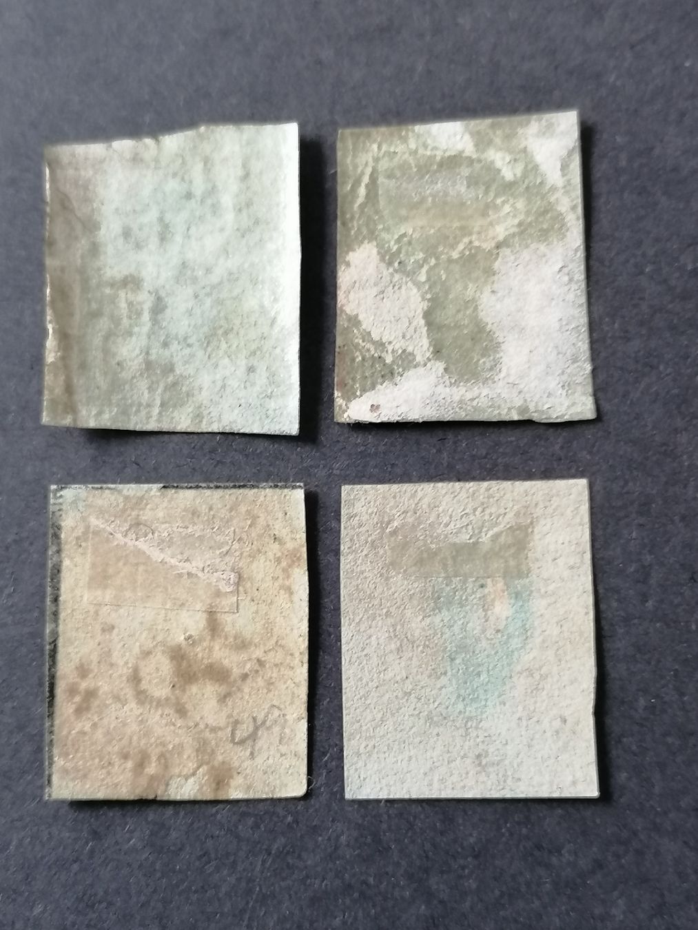Alle Briefmarken: 4mal One Penny red 1841  – Gebraucht aus Happerswil von tschergi 1
