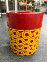 Retro Blechdose 70er Jahre rot gelb Dose Aufbewahrunng Blech