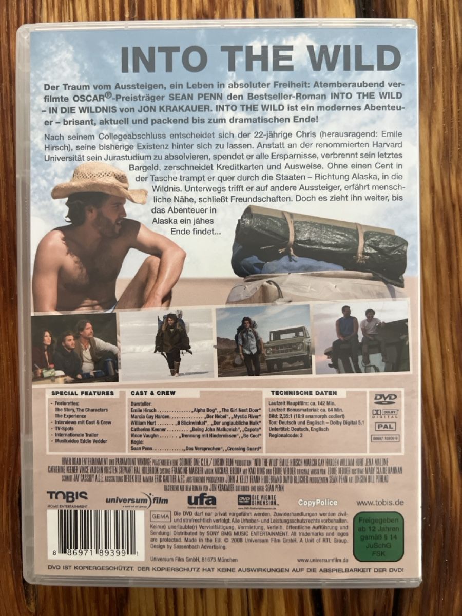 Tutti i DVDs: Into the Wild DVD guter Zustand – Usato da Umiken venduto da mar_p7n9 1