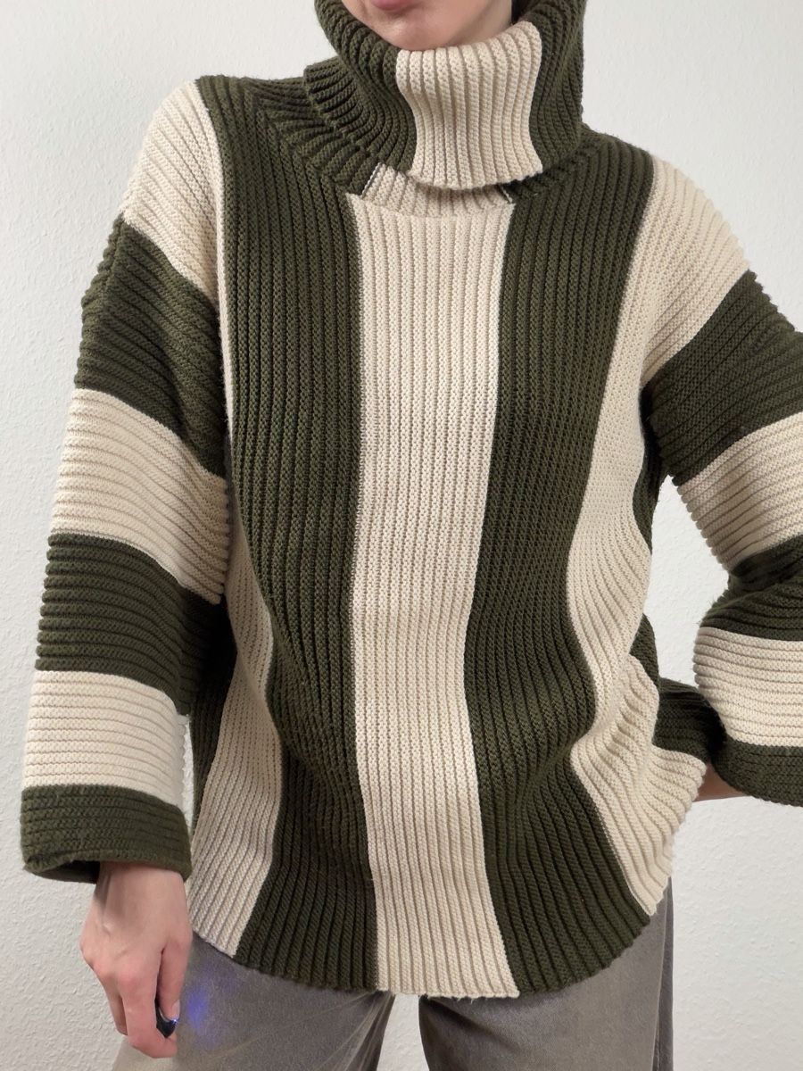 Pullover & Sweatshirts: Cozy Striped Turtleneck Sweater  – Gebraucht aus Knonau von Grapesvintage 5