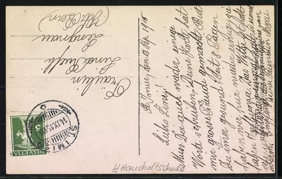 Cartoline postali: AK St. Imier, L'école ménagére, 1915 – Usato da Berlin venduto da bartko-reher 1