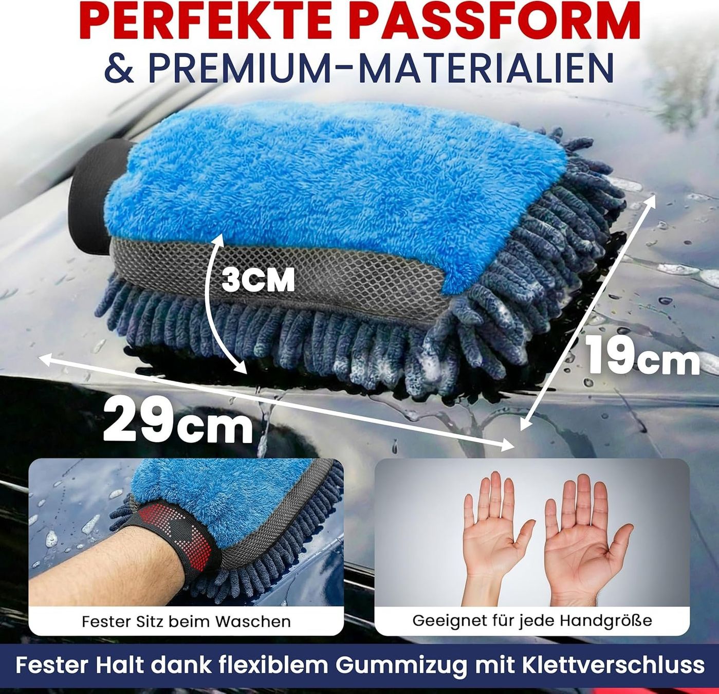 Prodotti per la cura: Auto Waschhandschuh 3in1 Mikrofaser Kratzfrei – Nuovo e nell'imballaggio originale da Suhr venduto da SchnapperCH 4