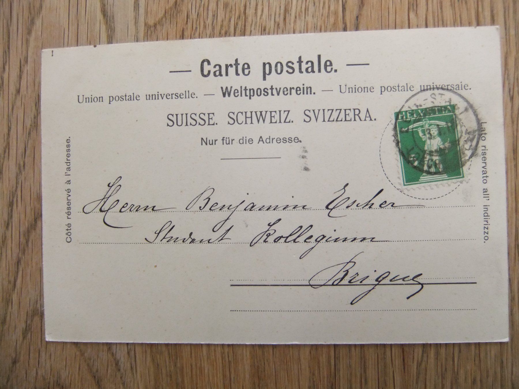 Cartoline postali: Leuk-Stadt Ringackerkapelle 3.1.1918 – Usato da St. Niklaus VS venduto da wunschlos54 1